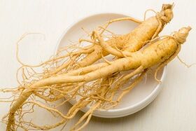 Raíz de ginseng para aumentar la potencia